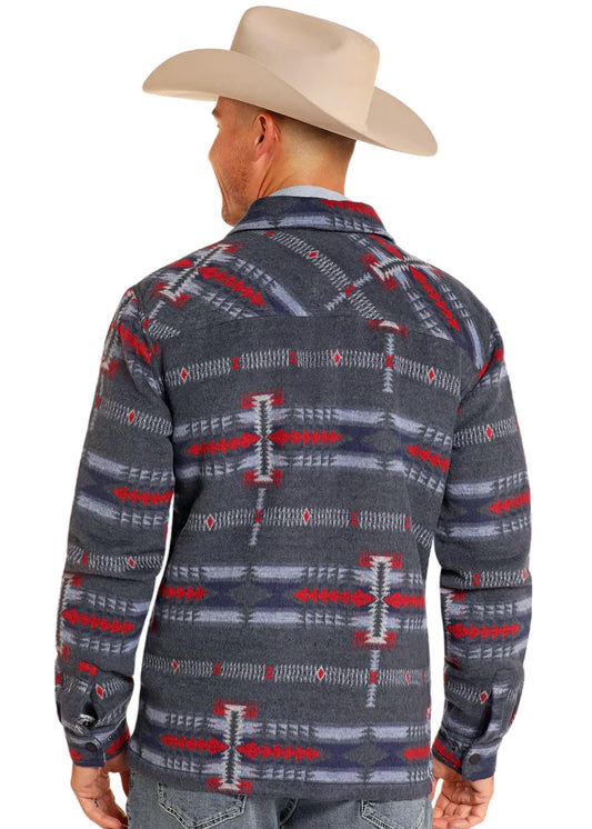 Rock & Roll Denim - Aztec Brushed Jacquard Zip Up Jacket