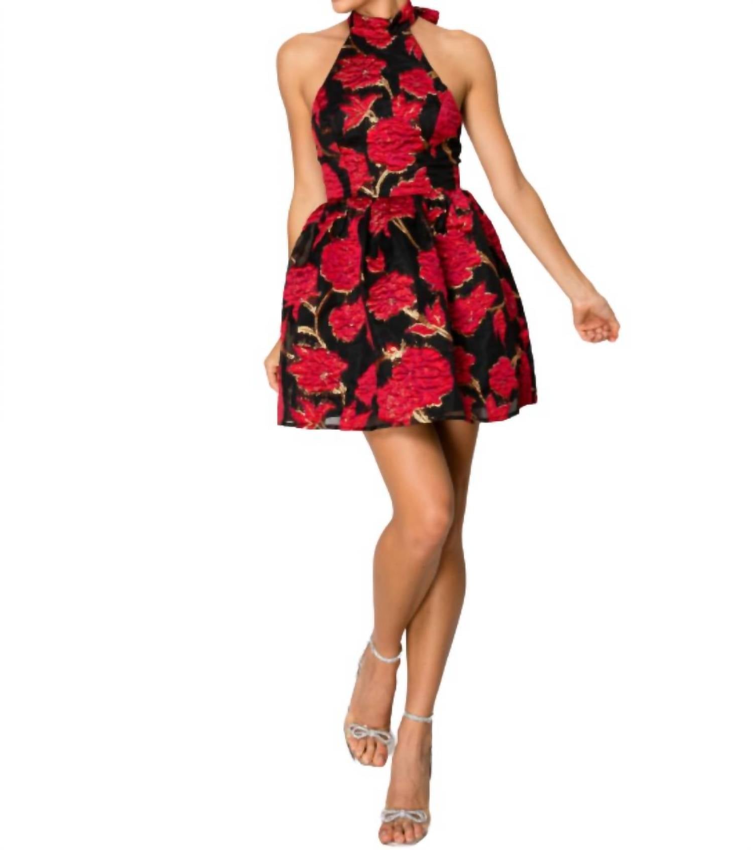 B.Right - Fit & Flare Halter Dress