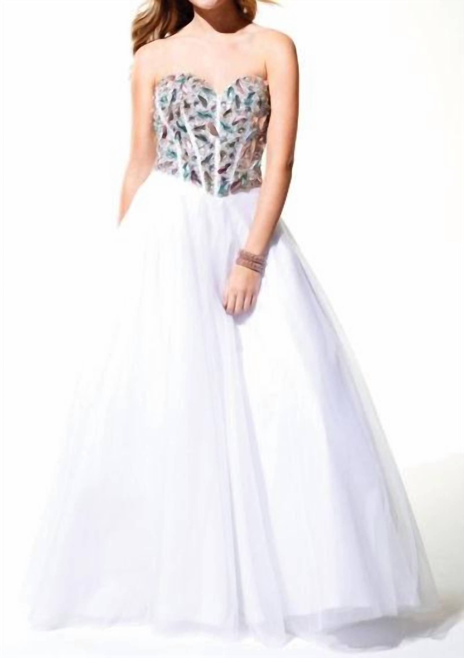 Terani Couture - Corset Beaded Prom Dress