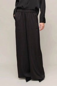 Z Supply Isolde Satin Pant in black 1 - women's pants