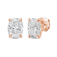 Diana M Jewels - Women's Cushion Lab-Grown Diamond Stud Earrings (1.00 TWC) - Delicate