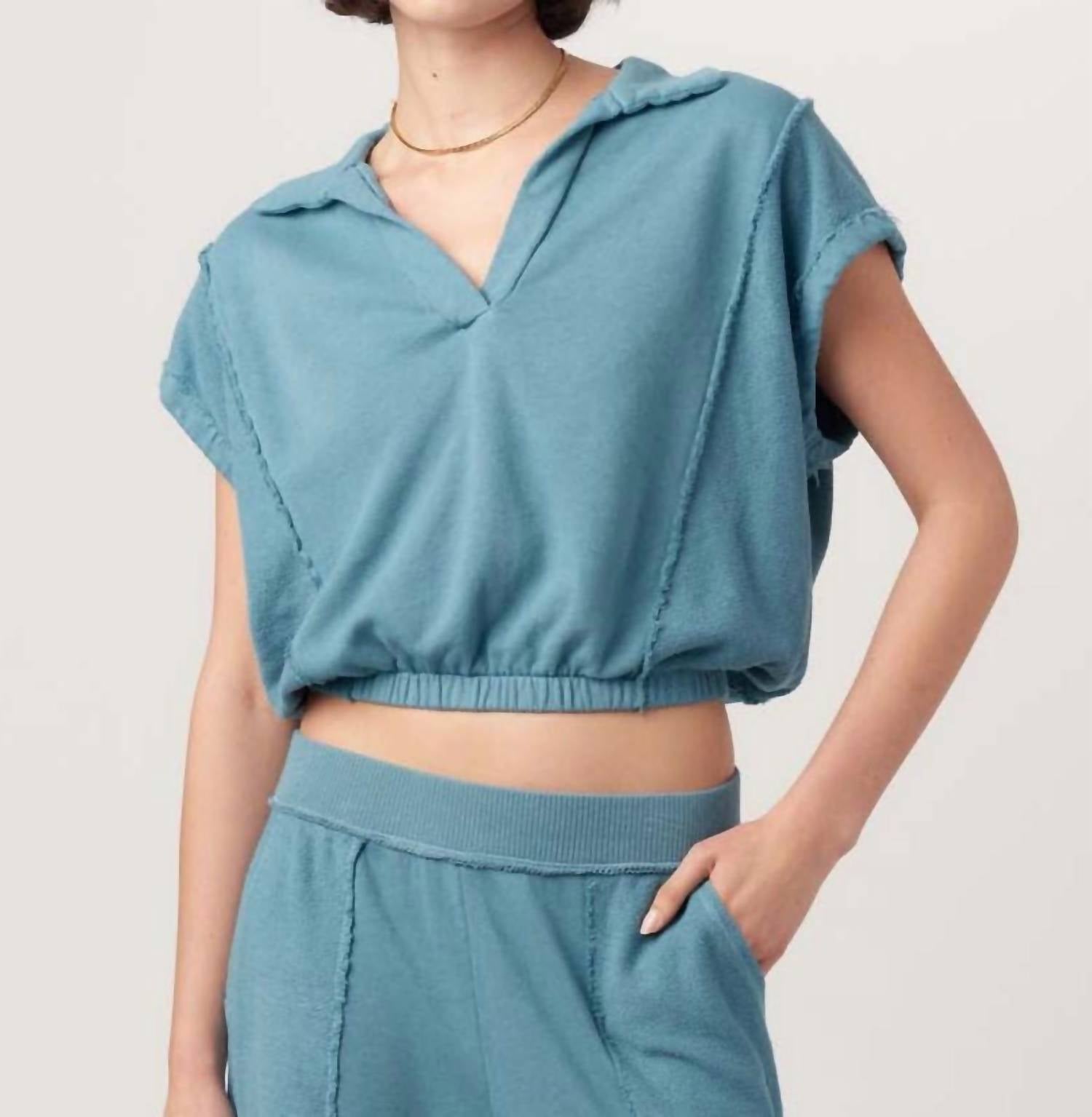 Project Social T - Going Places Mixed Textured Collared Pullover