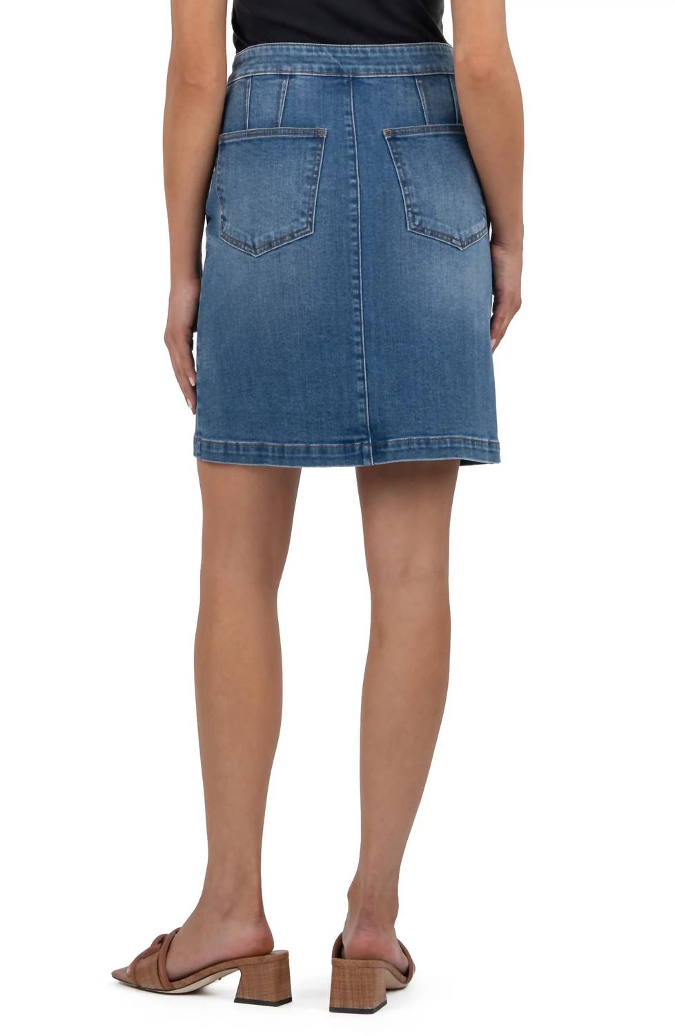 KUT FROM THE KLOTH Rosetta Denim Pencil Skirt in clever - women's skirt - view 4