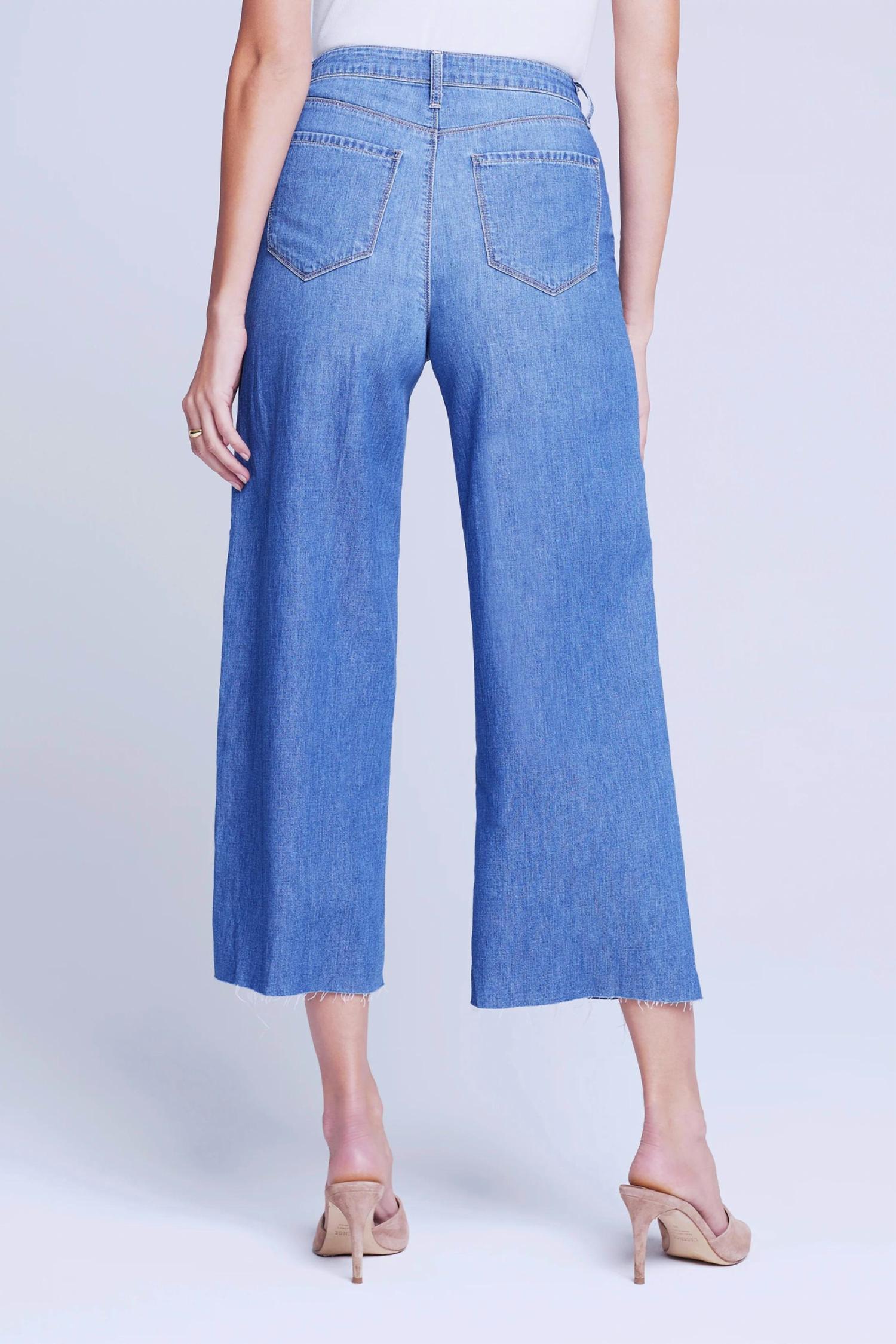 L'Agence Danica High Rise Cropped Wide Leg Jean in reno - women's jeans - alternate view