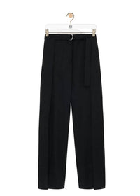 Loewe - Women's Light Weight Belted Trouser With Front Pleat