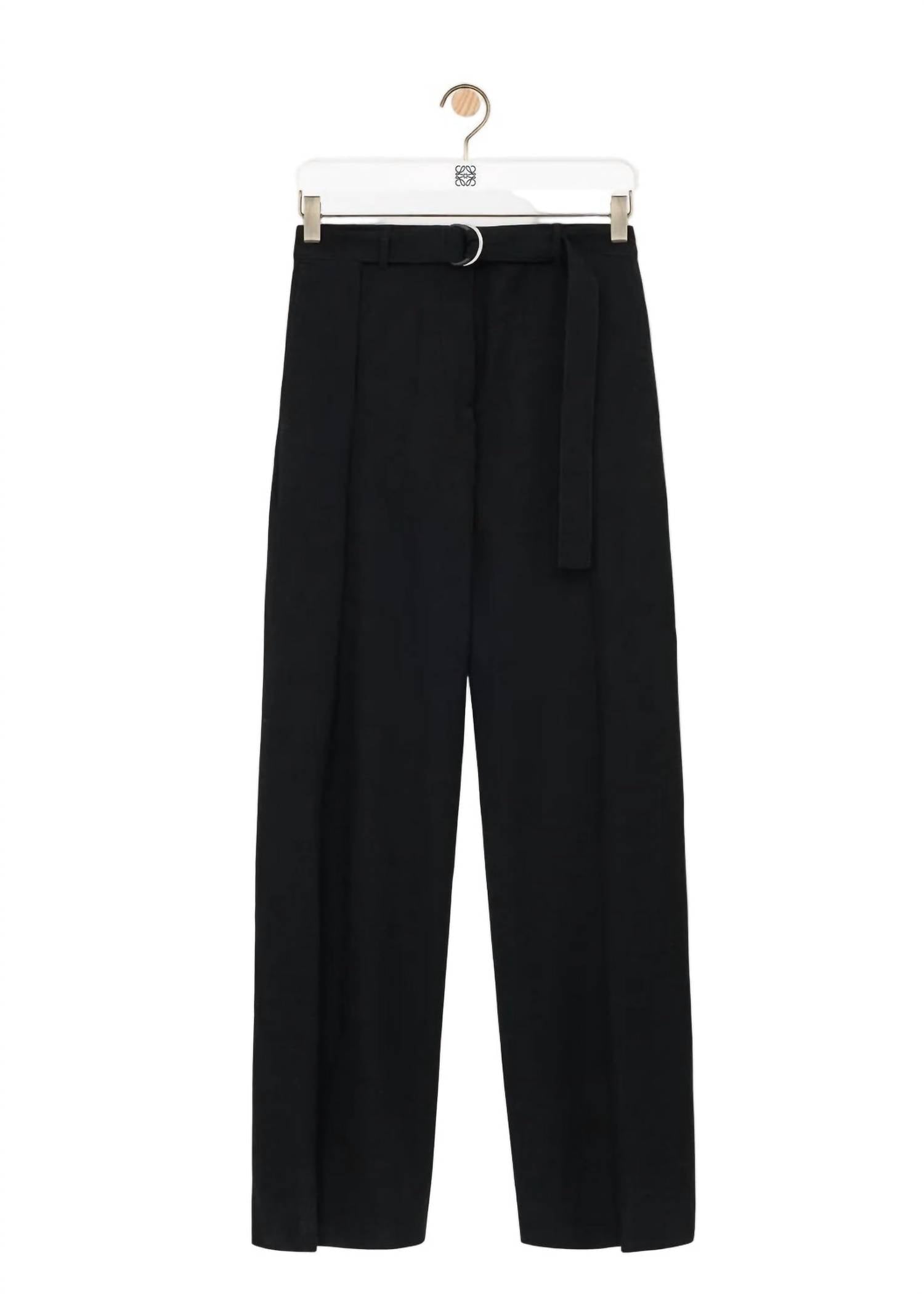 Loewe - Women's Light Weight Belted Trouser With Front Pleat