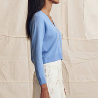 The Great. - Cashmere Tiny V Neck Cardi Top