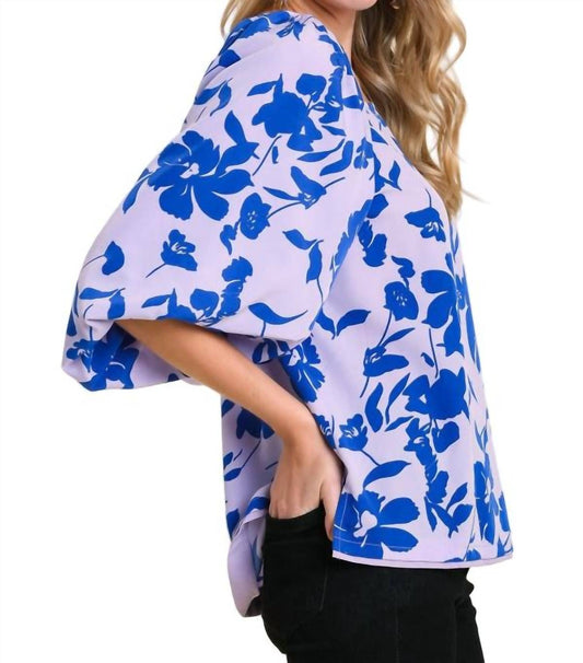 Umgee - Floral Graphic Print Blouse