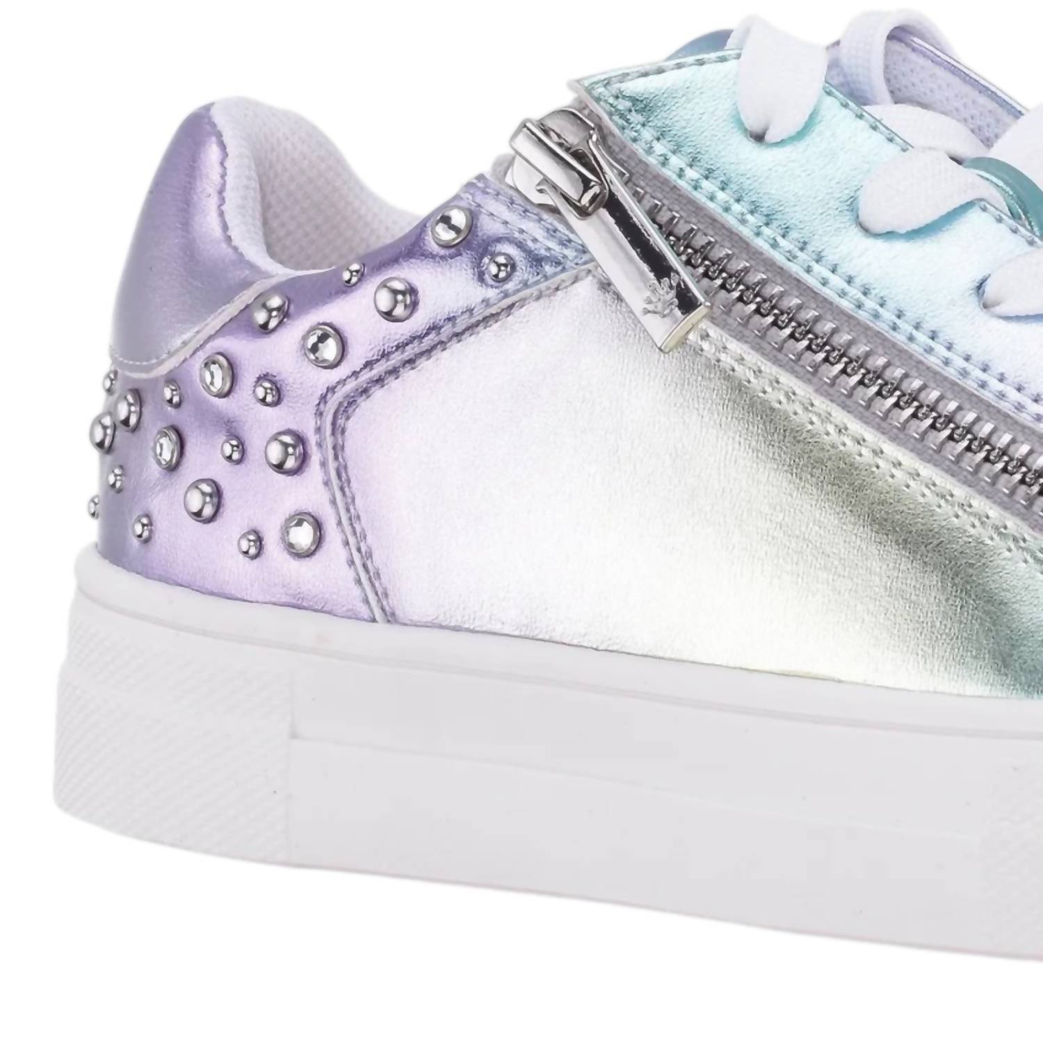 Nina Women's Delphina Lace Up Sneakers in multi metallic - women's sneaker - alternate view