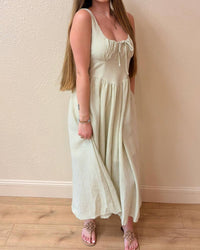 Blu Pepper - Juliana Corseted Waist Stripe Maxi Dress
