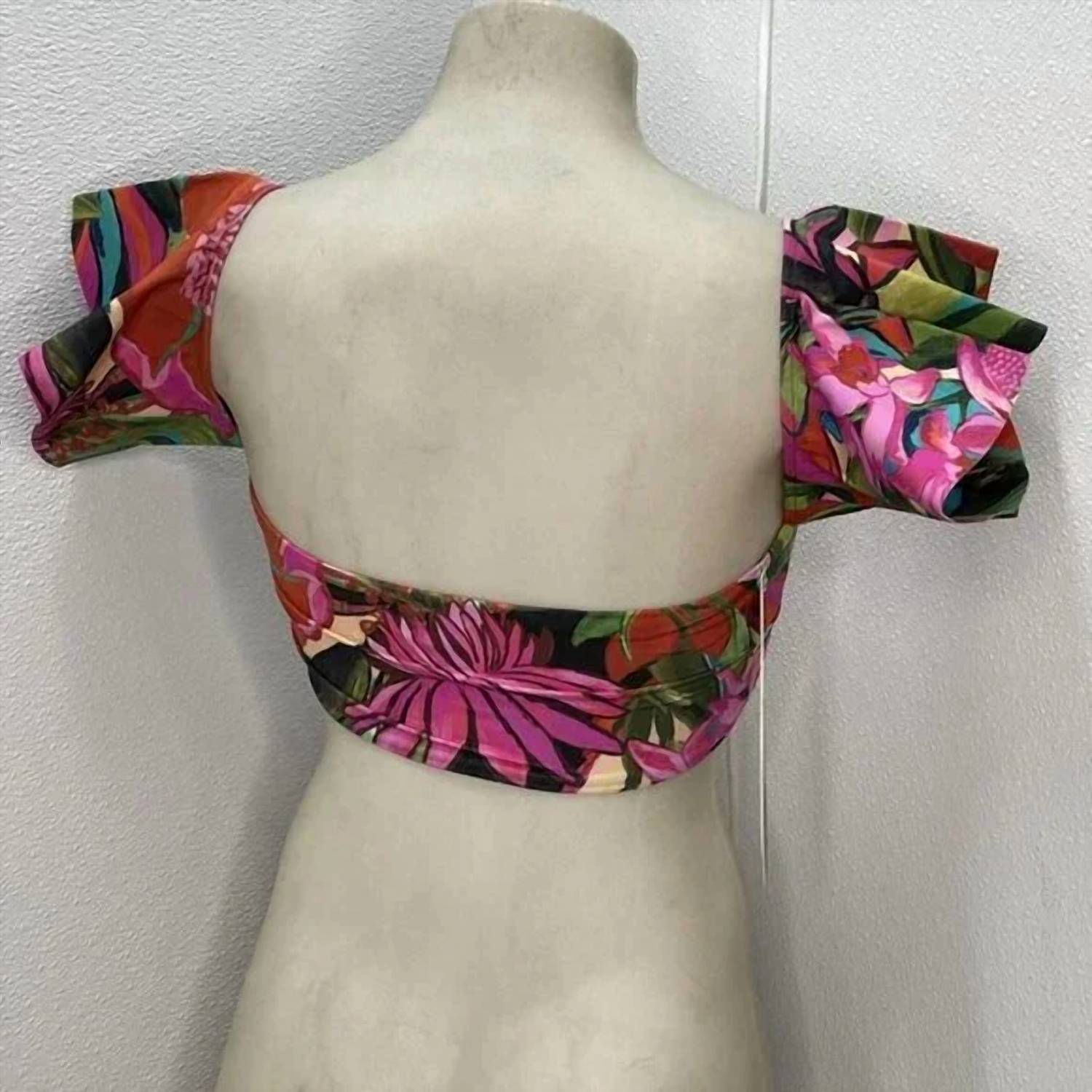 Farm Rio - Jardin De Reve Ruffle Bikini Top