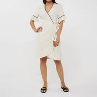 Esqualo - Dana Contrast Stitch Midi Dress