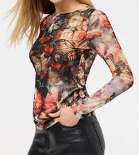 Johnny Was - LONG SLEEVE BOAT NECK MESH TEE