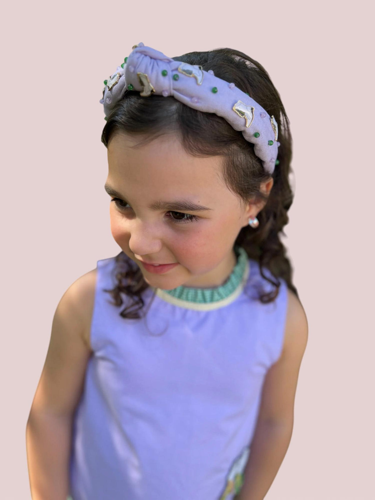 Hello Edie - Mardi Gras Marching Boot Thin Knot Headband