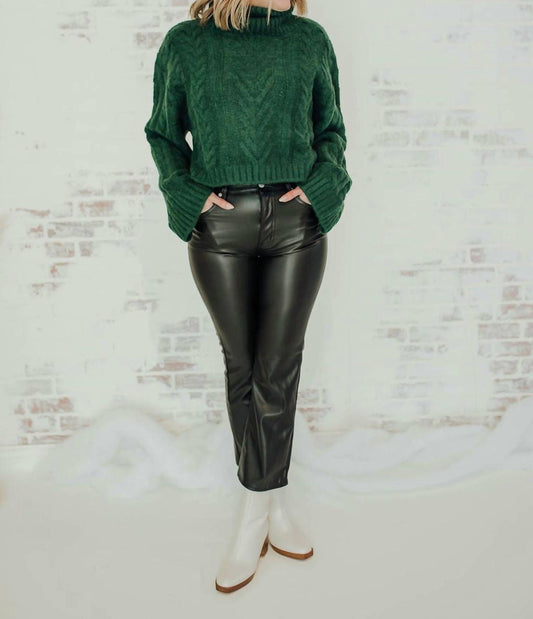 Daze - Harlyn Leather Boot Crop Pants