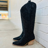 MiiM Women's Nashville Nights Rhinestone Boots in black - women's shoe - alternate view