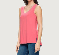 Last Tango - Cut And Sew Scoop Neck V Back Tank Top