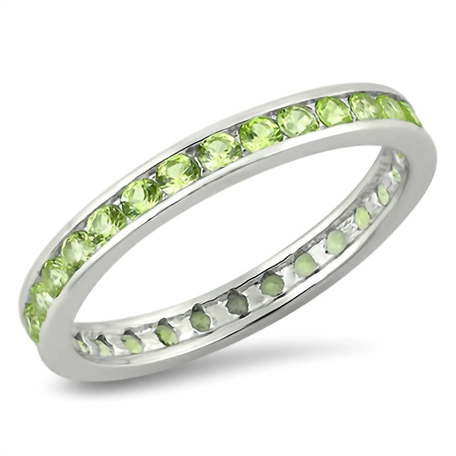 Starlette Perfect For Spring Eternity Band Ring in green - women's jewelry