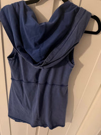 Free People Women's Mini hoodie dress in vintage blue - women's dress - alternate view