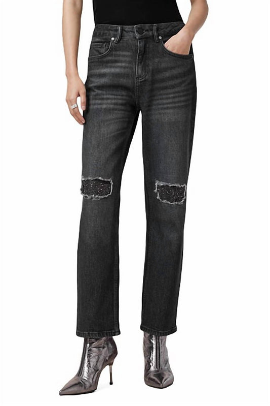 Allsaints - Ida Embroidered Cropped Jeans
