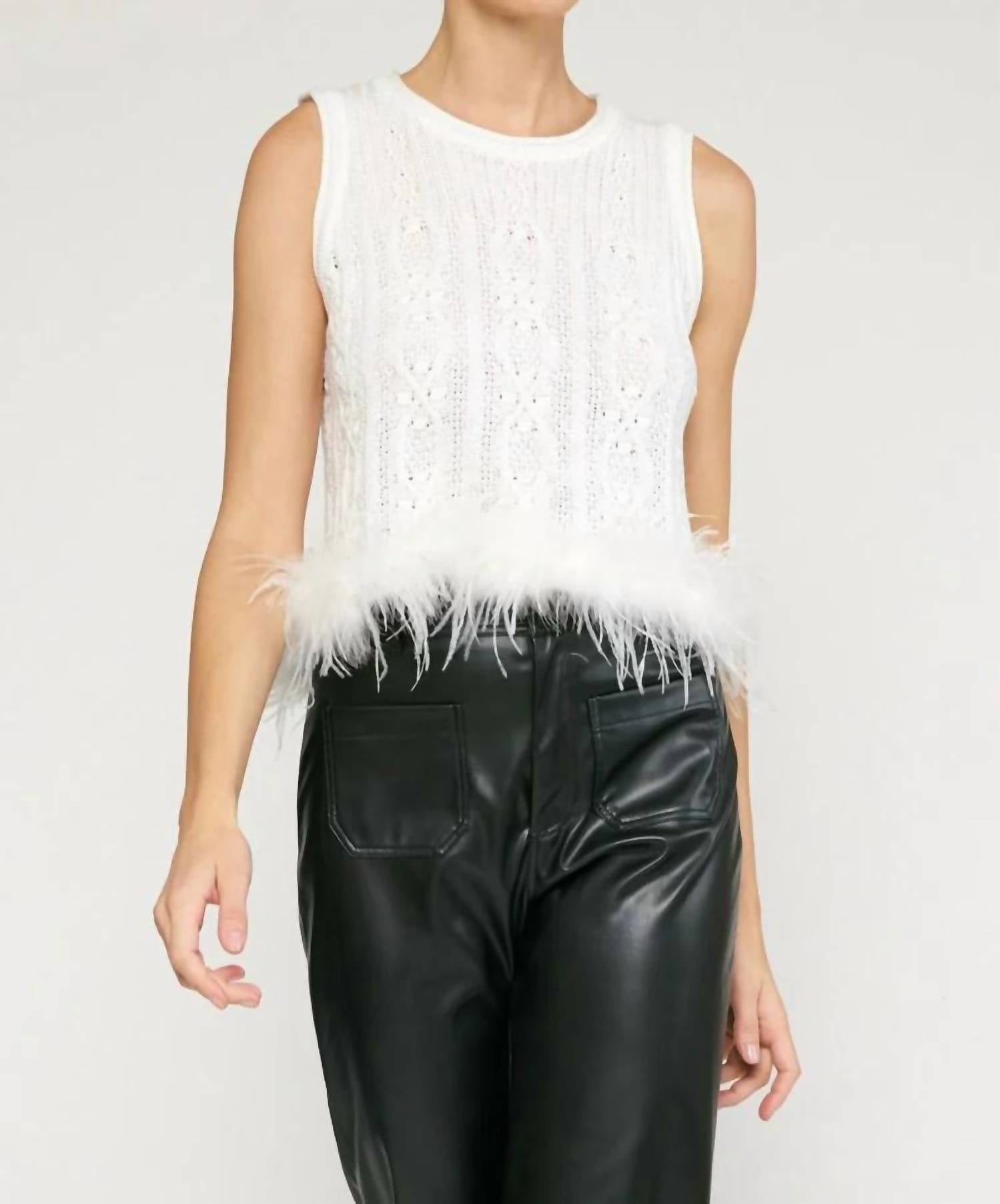 Entro - Feathered Frost Knit Tank