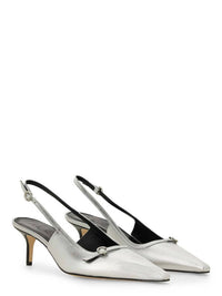Aeyde Women's Saba Slingback Pumps in silver - women's heels