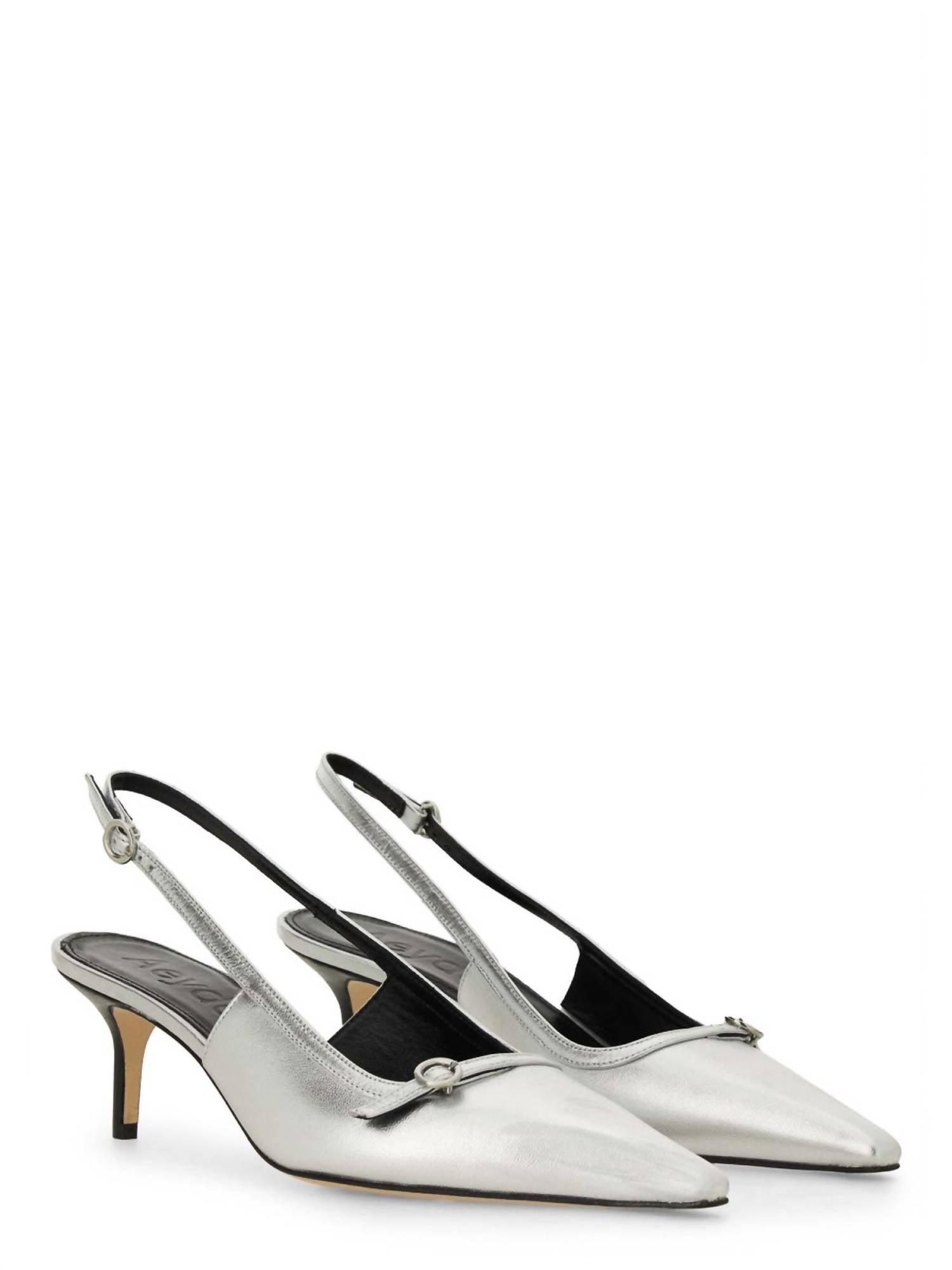 Aeyde Women's Saba Slingback Pumps in silver - women's heels