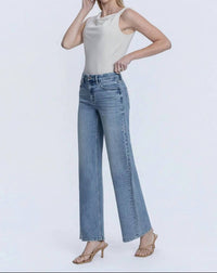 Flying Monkey - High Rise Hotfix Stone Wide Leg Jeans