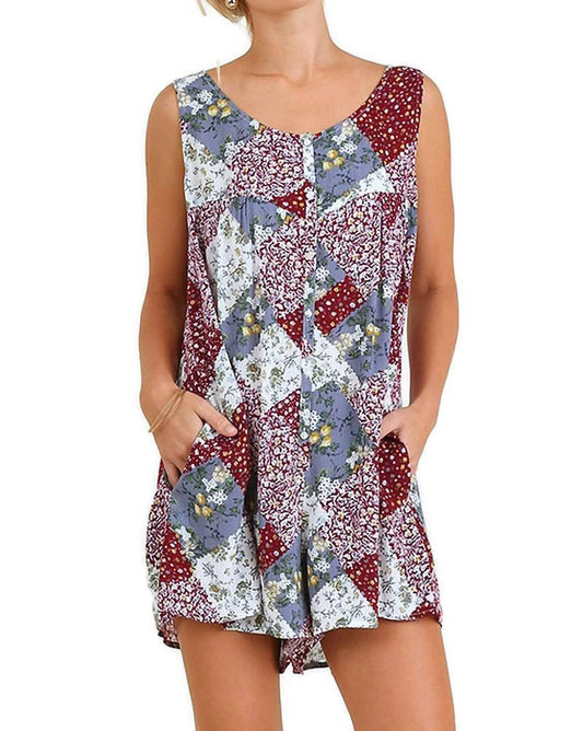 Umgee - Patchwork Print Romper