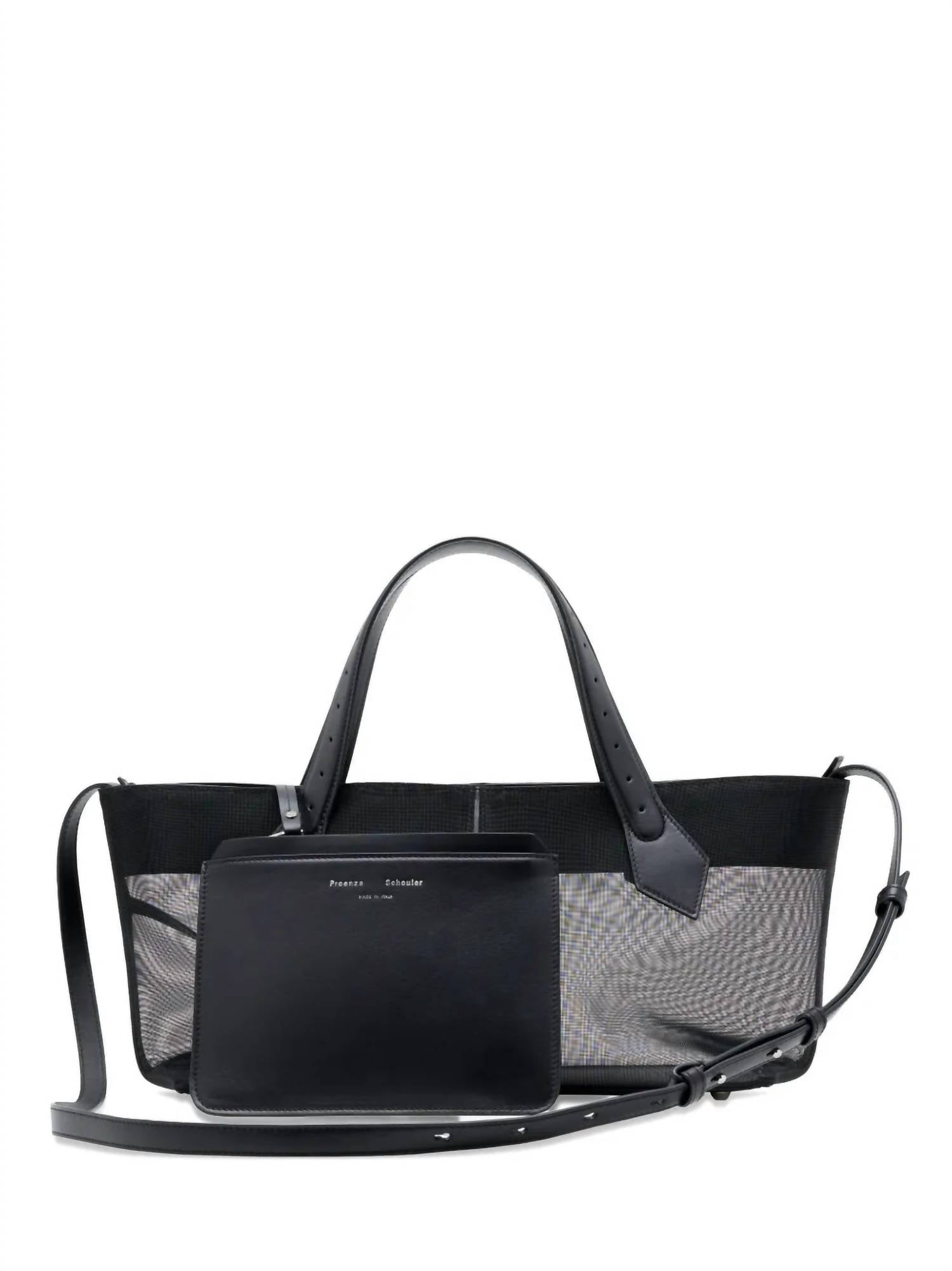 Proenza Schouler Women's East West Chelsea Tote Bag in black - women's bag - detail view