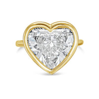 Diana M Jewels - 10.00 Ct Heart-shaped Lab-grown Diamond Bezel Solitaire Ring