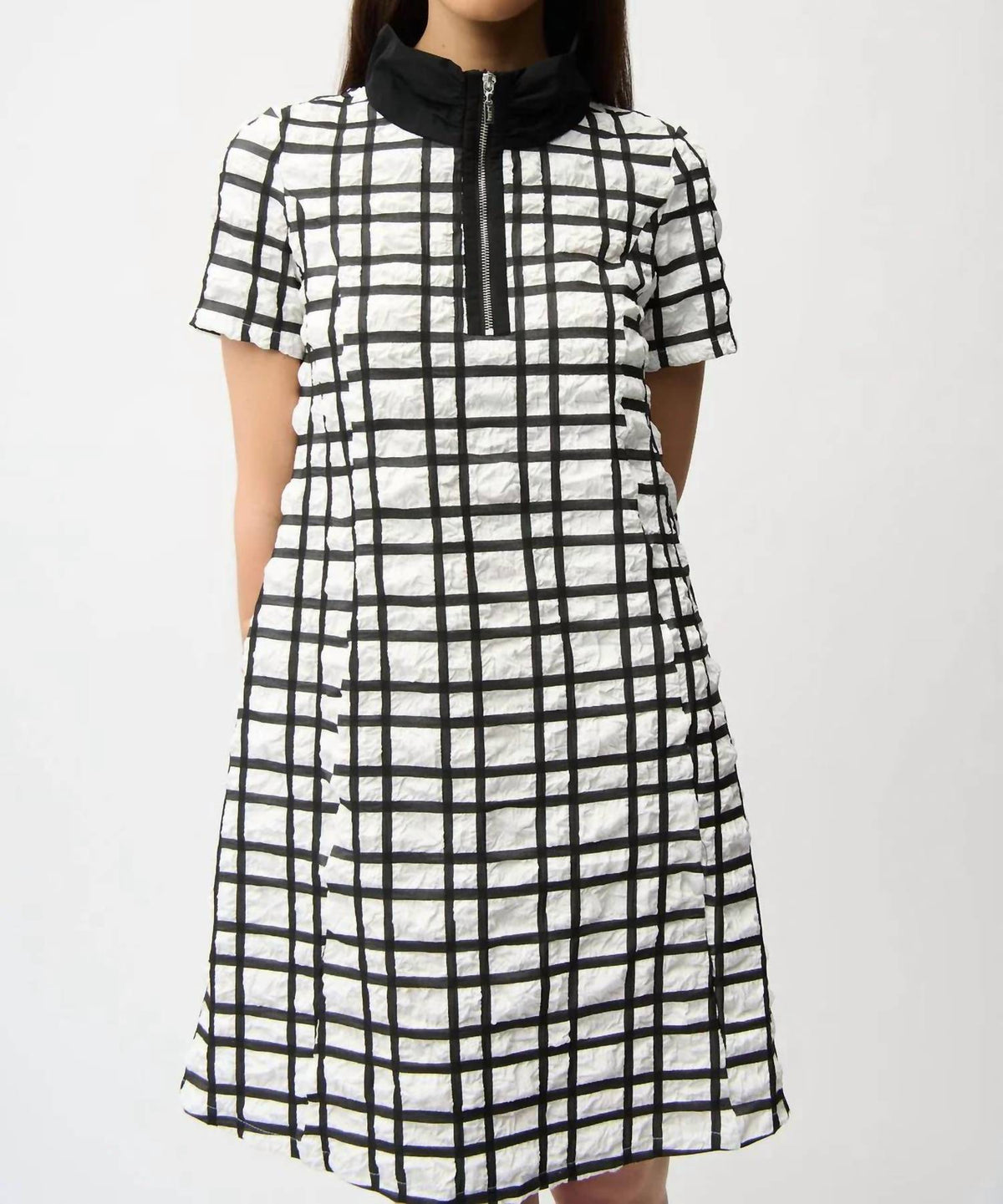 Joseph Ribkoff - Plaid Mini A-line Dress