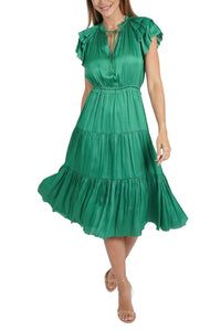 Love Token - Pamela Ruffle Trim Midi Dress