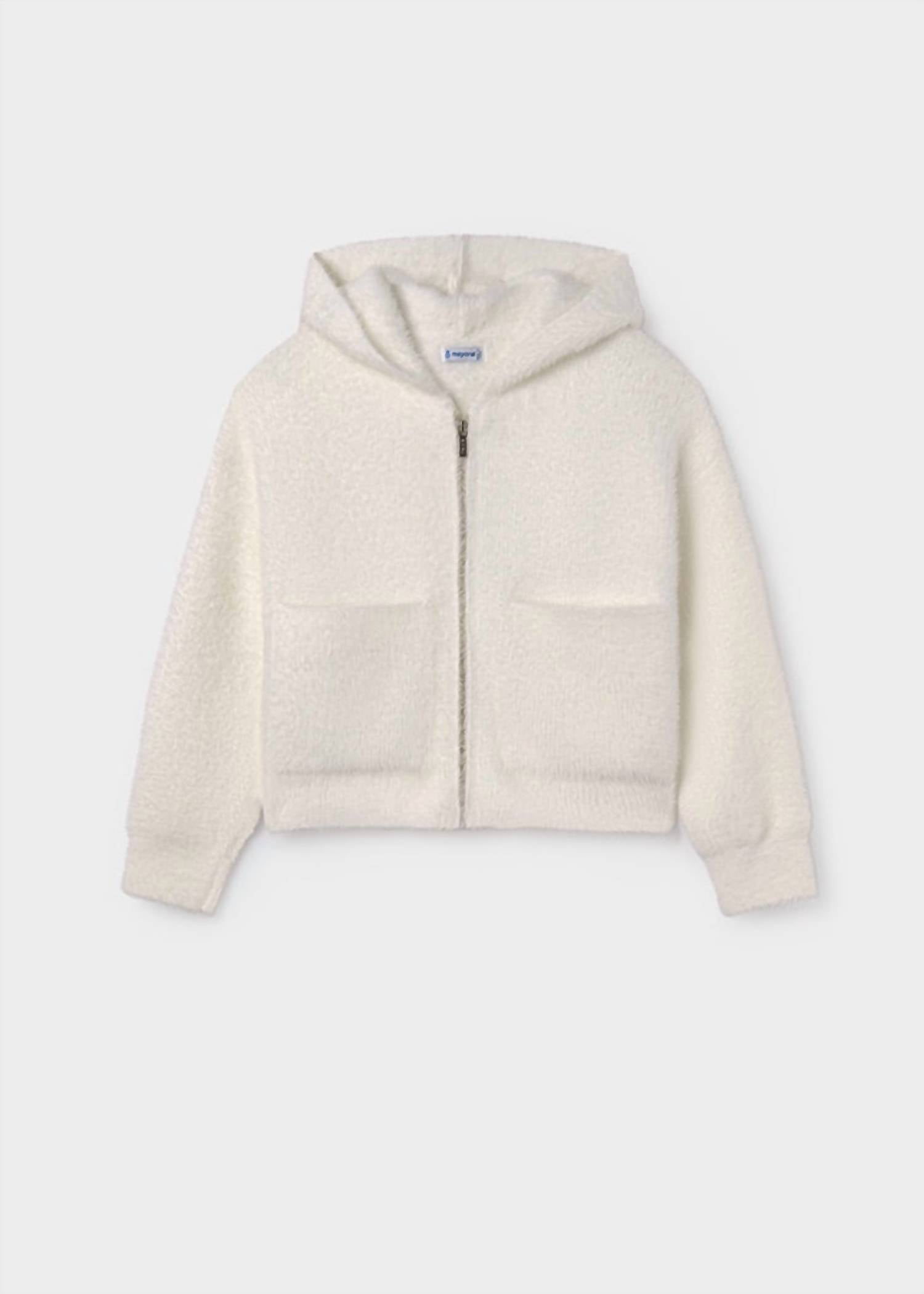 Mayoral - Girls' Fluffy Zip-up Hoodie