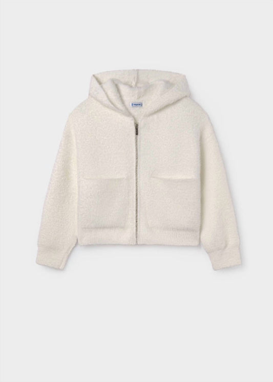 Mayoral - Girls' Fluffy Zip-up Hoodie