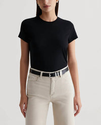 AG Jeans Ena Crew T-shirt in true black - women's t-shirt - detail view