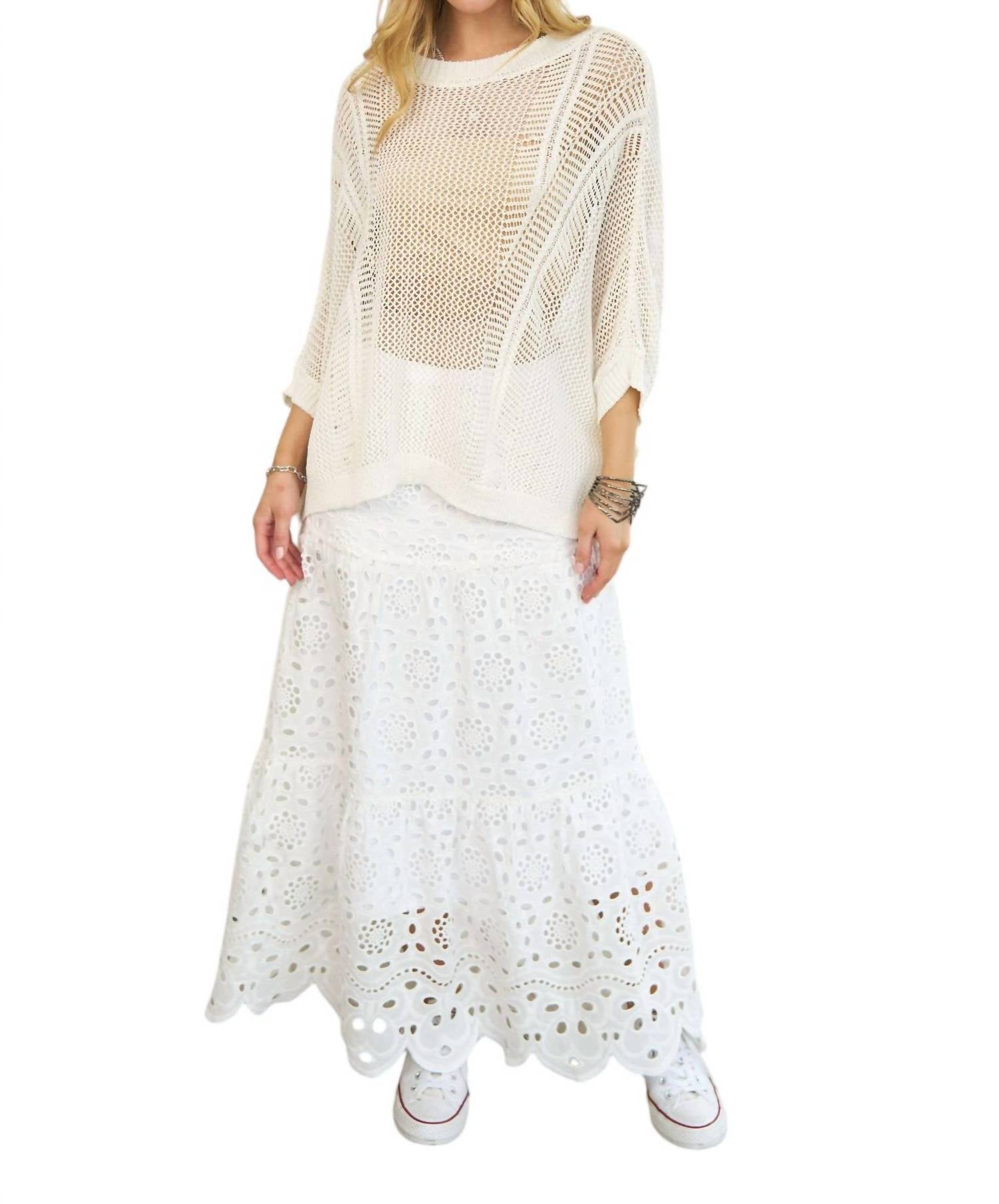 Davi & Dani - Send a Message Mesh Sweater