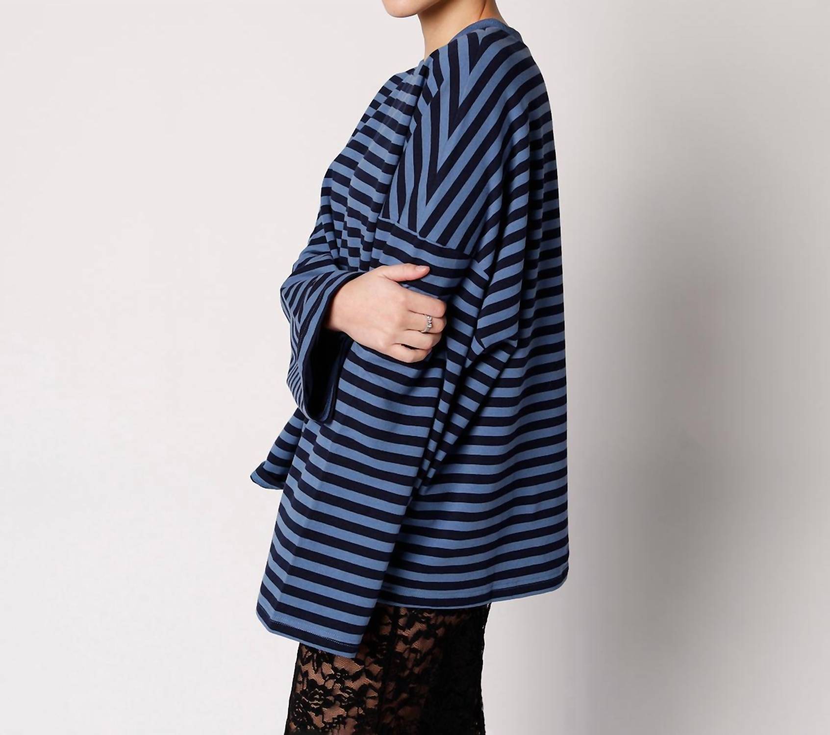 Mimosa - DEEP SEA STRIPED LONG SLEEVE TOP