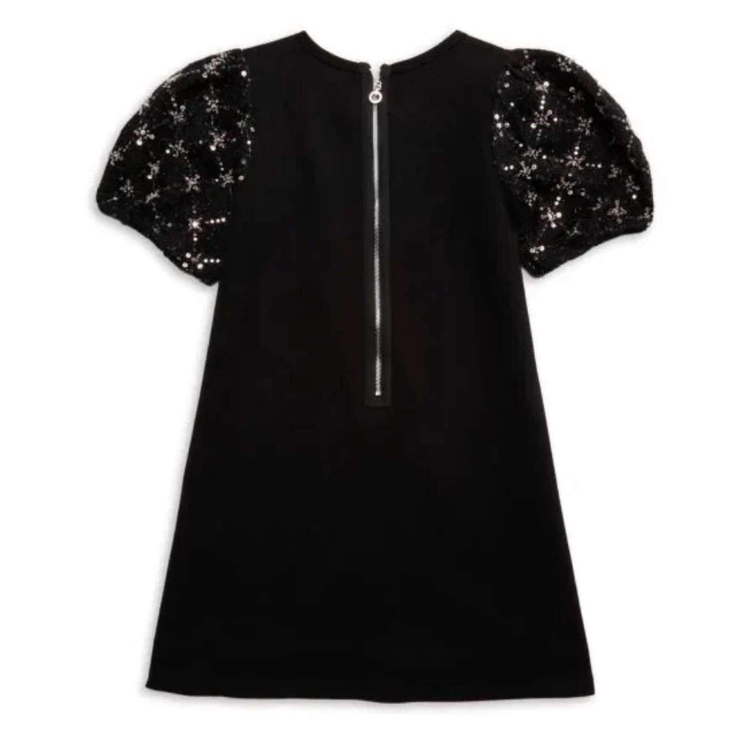 Hannah Banana - Girls Josie Beaded Bubble Sleeve Shift Dress