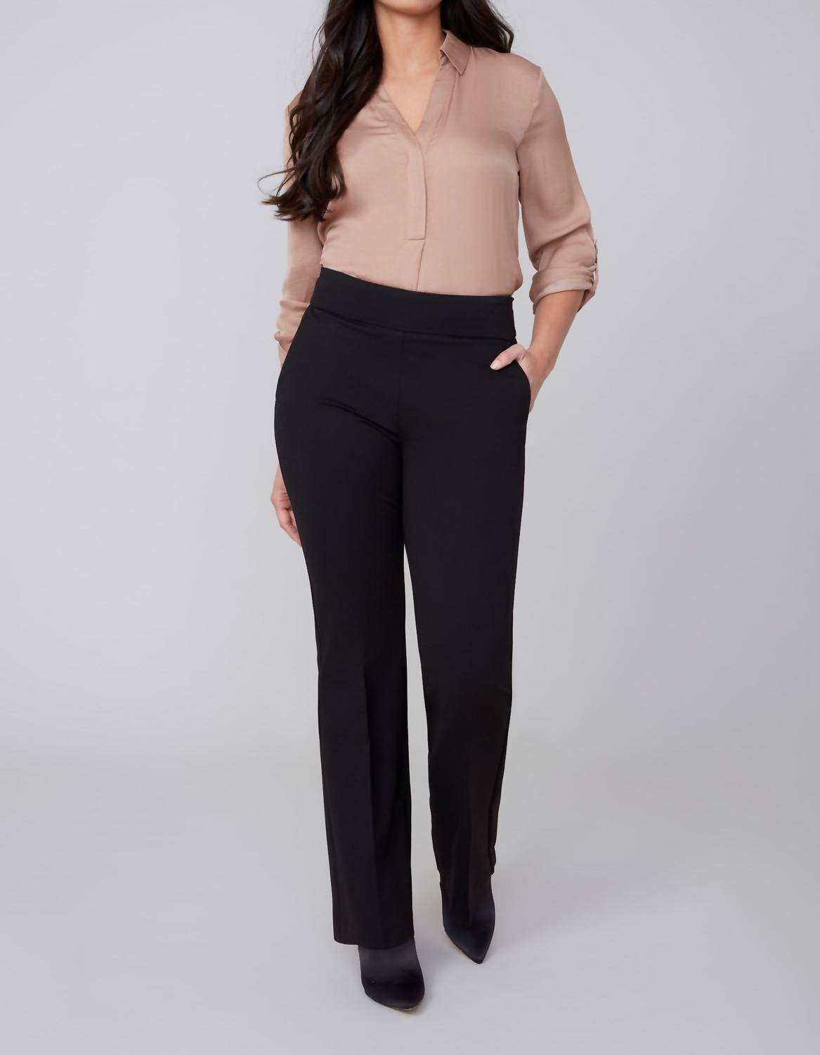 Renuar Pull On Trousers in black - women's pants - view 5