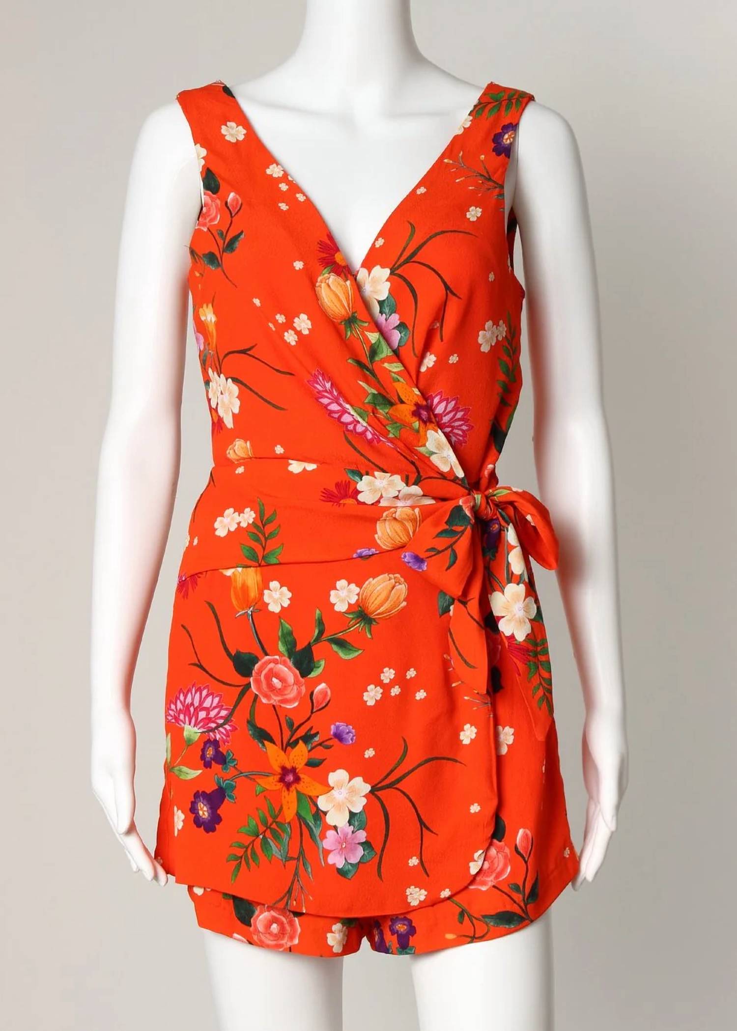 Matty M - floral sleevless skort romper