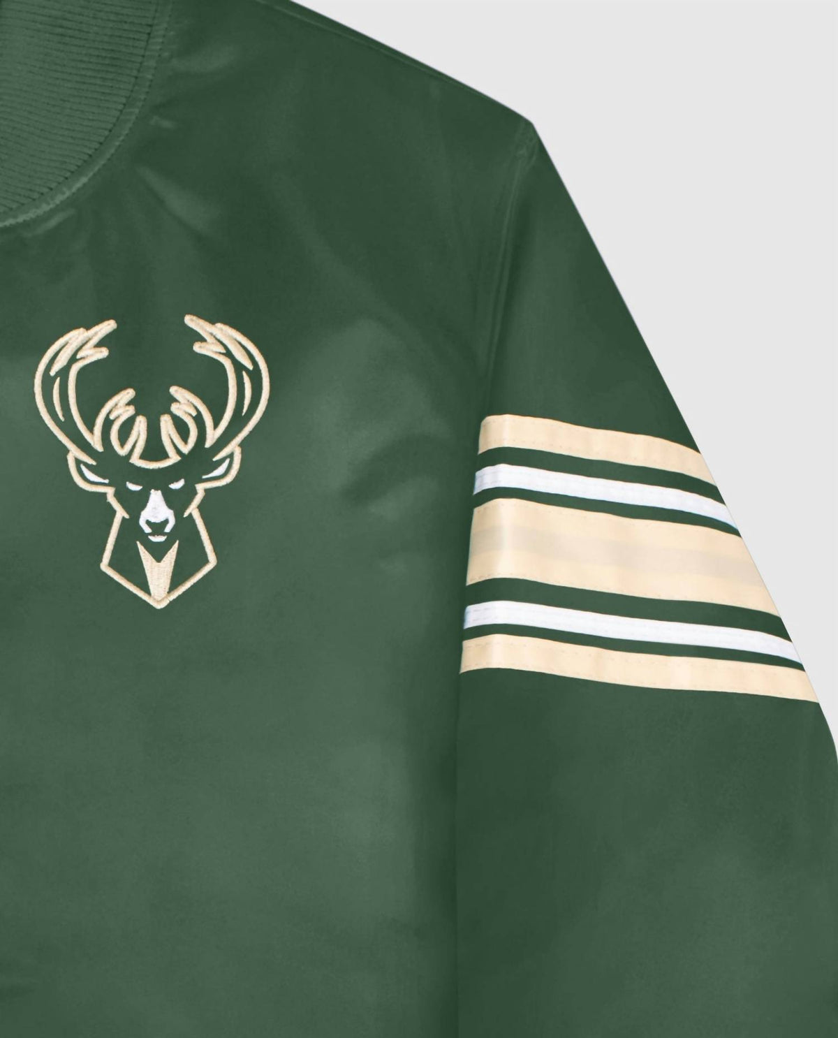 Starter - Women's Milwaukee Bucks Varsity Satin Full-snap Jacket