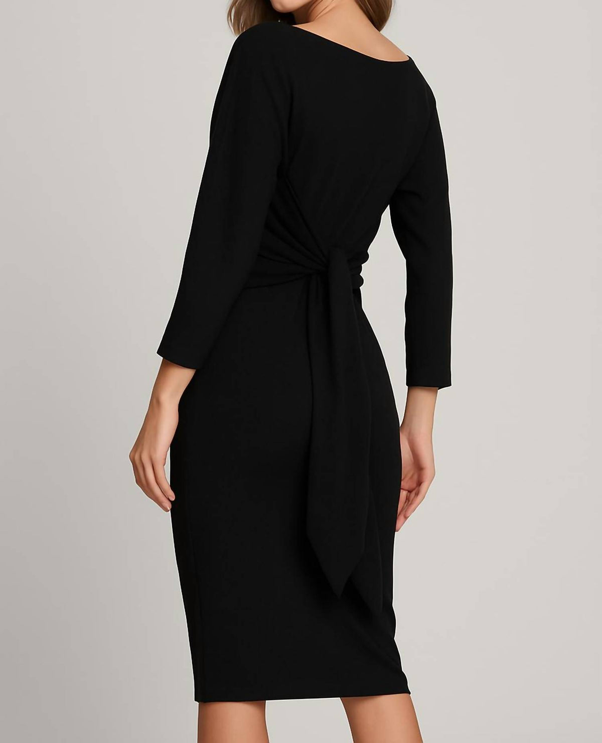 Mable - Slimming Waist Tie Sweater Dress