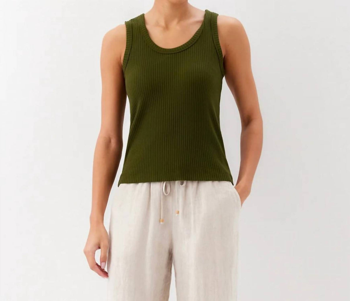 Karen Kane - Ribbed Scoop Neck Tank Top