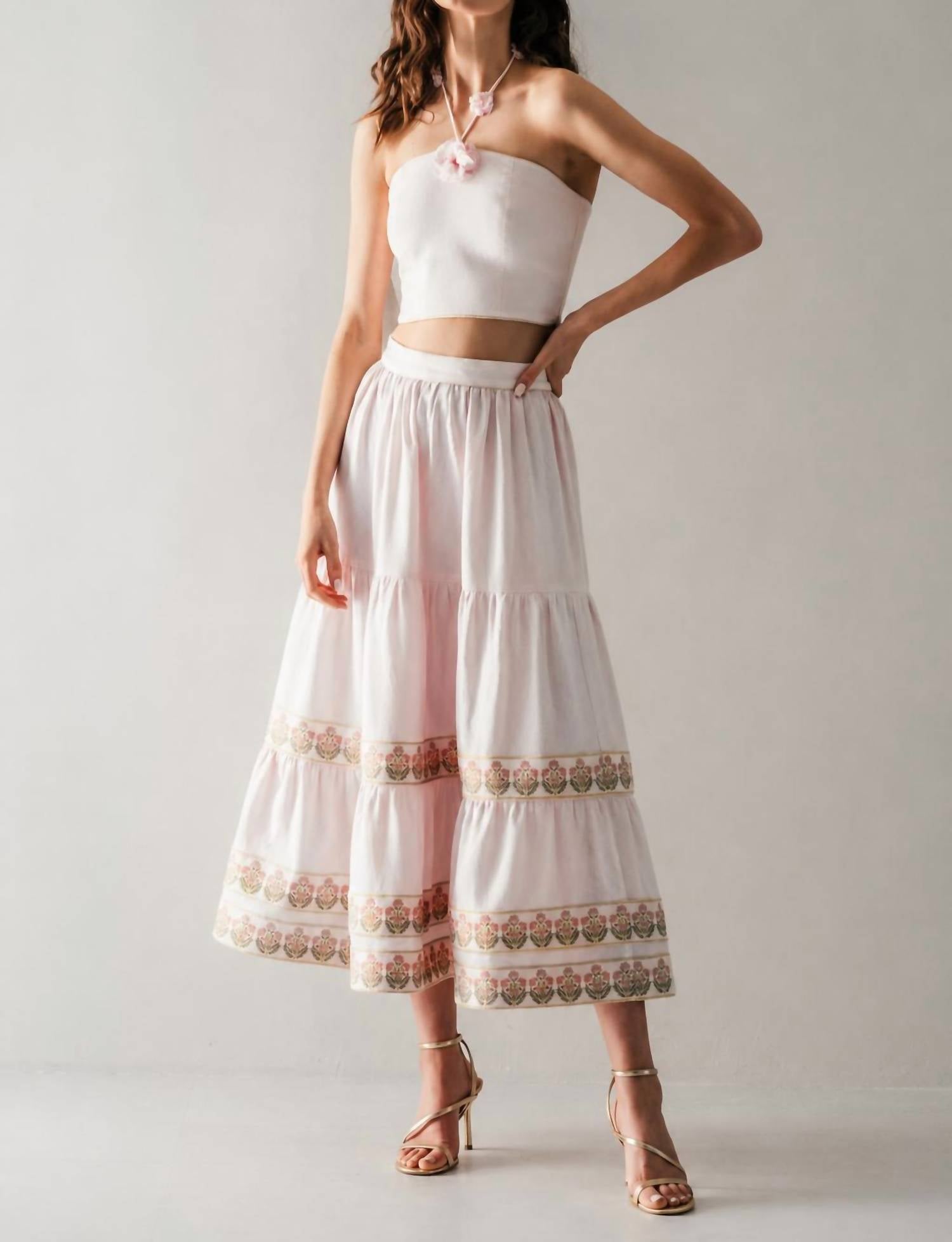 Rosewater House - Hava Bustier & Parya Ruffle Skirt Set