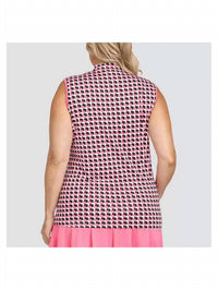Tail - Ollie Novelty Collar Top Stacked Cubes Sleeveless Polo