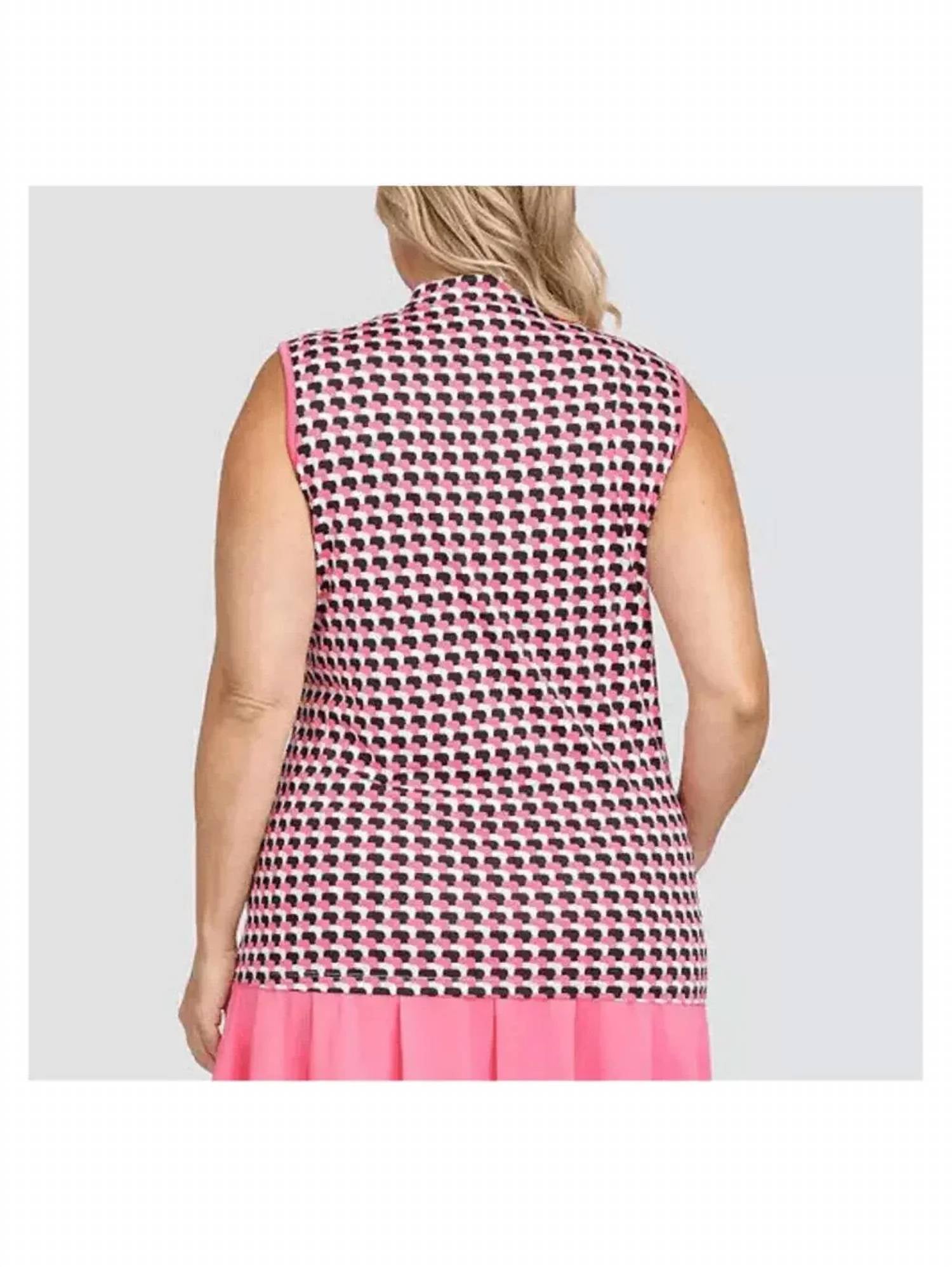 Tail - Ollie Novelty Collar Top Stacked Cubes Sleeveless Polo
