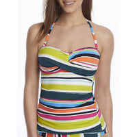 Anne Cole - Clear Water Stripe Twist Bandini Top