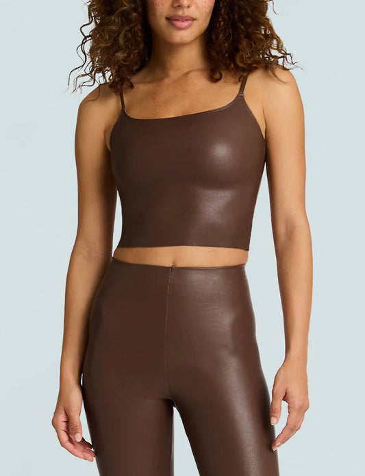 Commando - Faux Leather Cami Crop Top