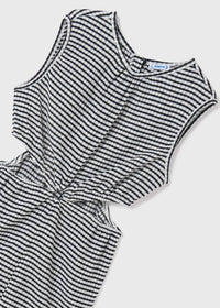 Mayoral - Kids Jacquard Gingham Cutout Jumpsuit